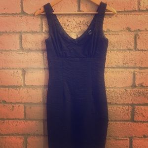 Little Black Dress with Rosette Texture